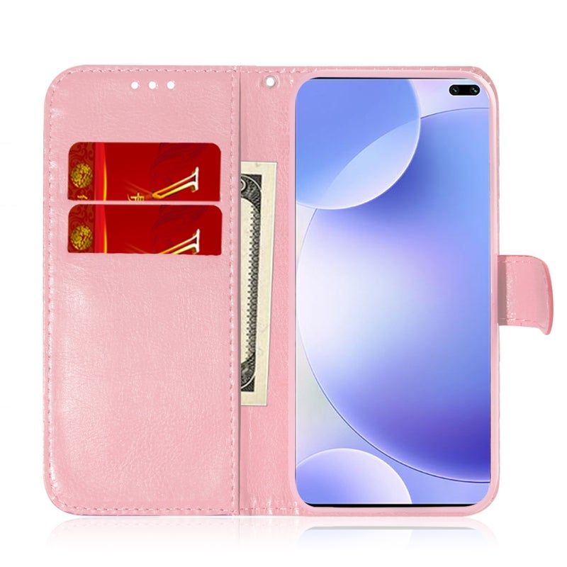 HuHa Protective Cover For Huawei P40 Pro Solid Color Colorful Magnetic Buckle Horizontal Flip PU Leather Case with Holder & Card Slots & Wallet & Lanyard(Pink) - Image 5