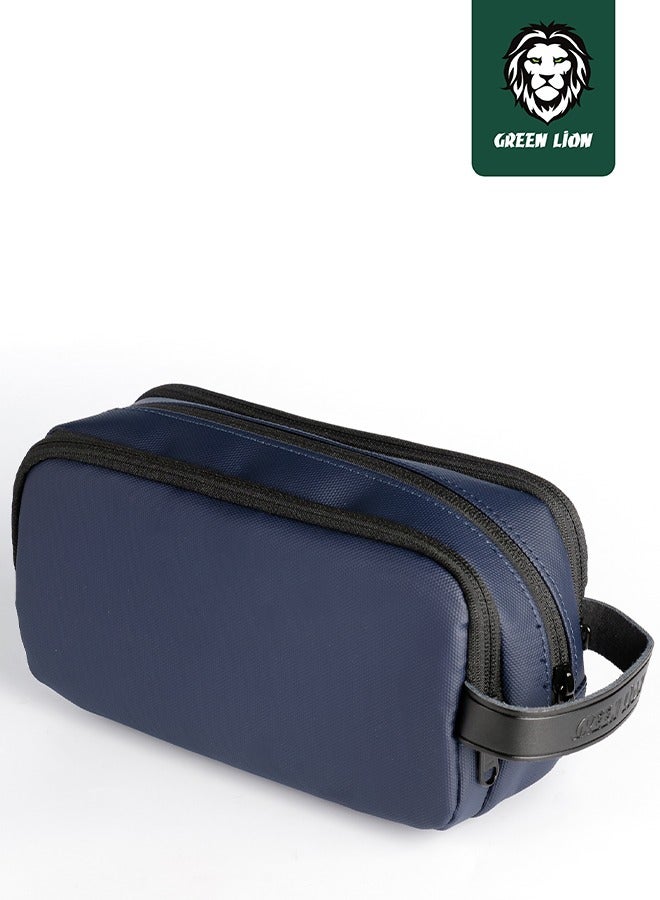 GREEN LION Elegant Pouch Travel in Style, Luxurious, Top Grade Material, Waterproof and Quick-Dry interior And Coating, Shock Resistance To Fall Off, Multifunctional Storage with Multi Pockets - Dark Blue - Image 1