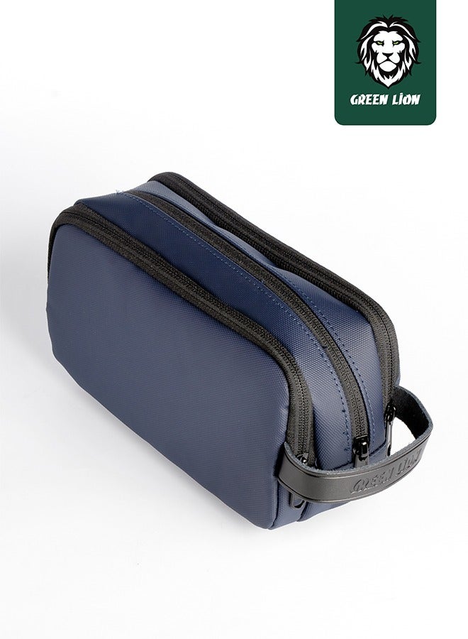 GREEN LION Elegant Pouch Travel in Style, Luxurious, Top Grade Material, Waterproof and Quick-Dry interior And Coating, Shock Resistance To Fall Off, Multifunctional Storage with Multi Pockets - Dark Blue - Image 2