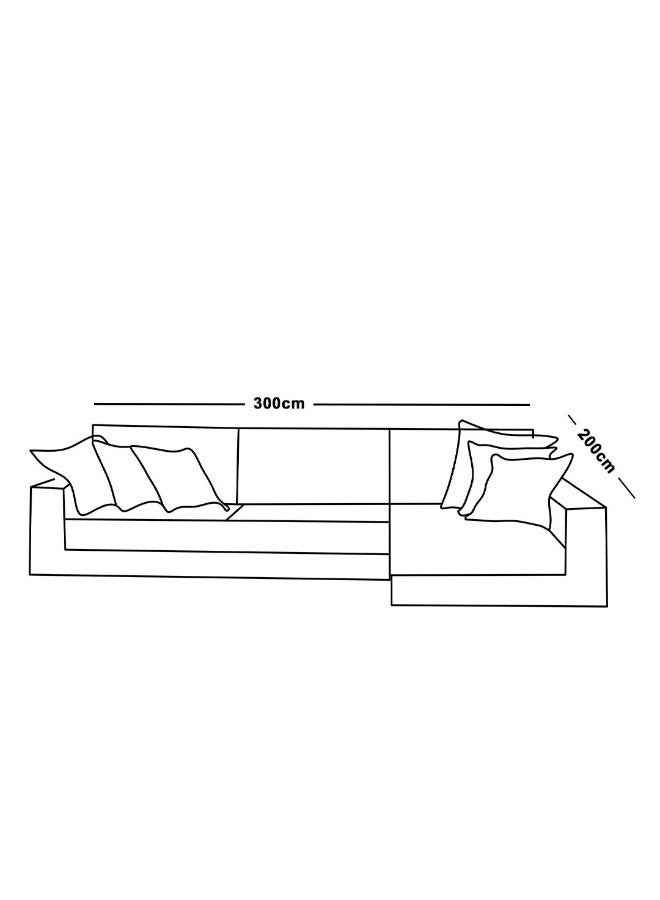 Mardod Saudi L-shaped corner sofa made of Swedish wood and linen fabric with comfortable upholstery - Sugar - MS_ID_LSF_0005 - Image 2