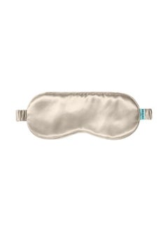 BRIGHTLY LABS Pure Mulberry Silk Eye Mask, Ultimate Sleep Aid for a Full Night's Sleep, Ultra-Soft Comfortable Sleep Mask, Elastic Strap, 22 Momme, Infused with Silver Ions, Standard, Champagne  - Image 1