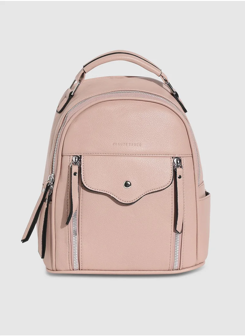 Haute Sauce Everyday Essentials Mini Backpack - Light Pink