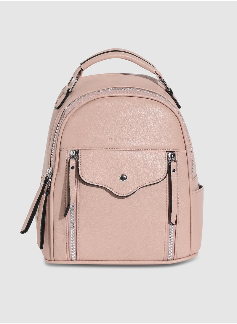 Haute Sauce - Everyday Essentials Mini Backpack - Light Pink - Image 1