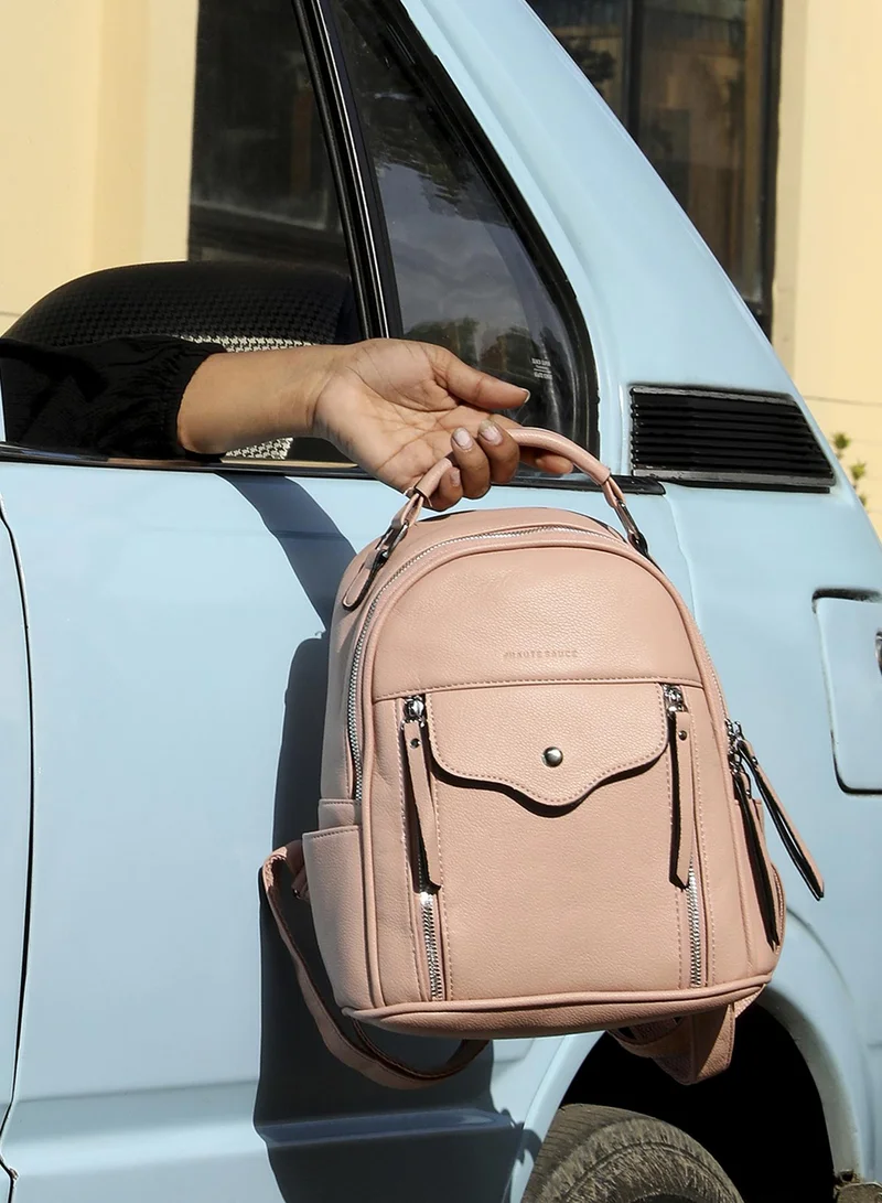 Haute Sauce Everyday Essentials Mini Backpack - Light Pink