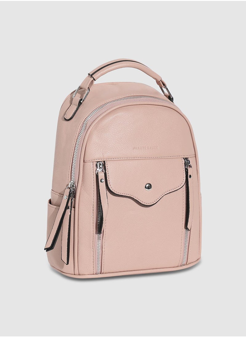 Haute Sauce - Everyday Essentials Mini Backpack - Light Pink - Image 1