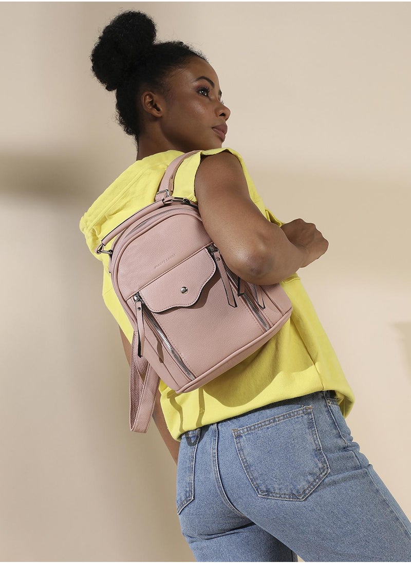 Haute Sauce - Everyday Essentials Mini Backpack - Light Pink - Image 1