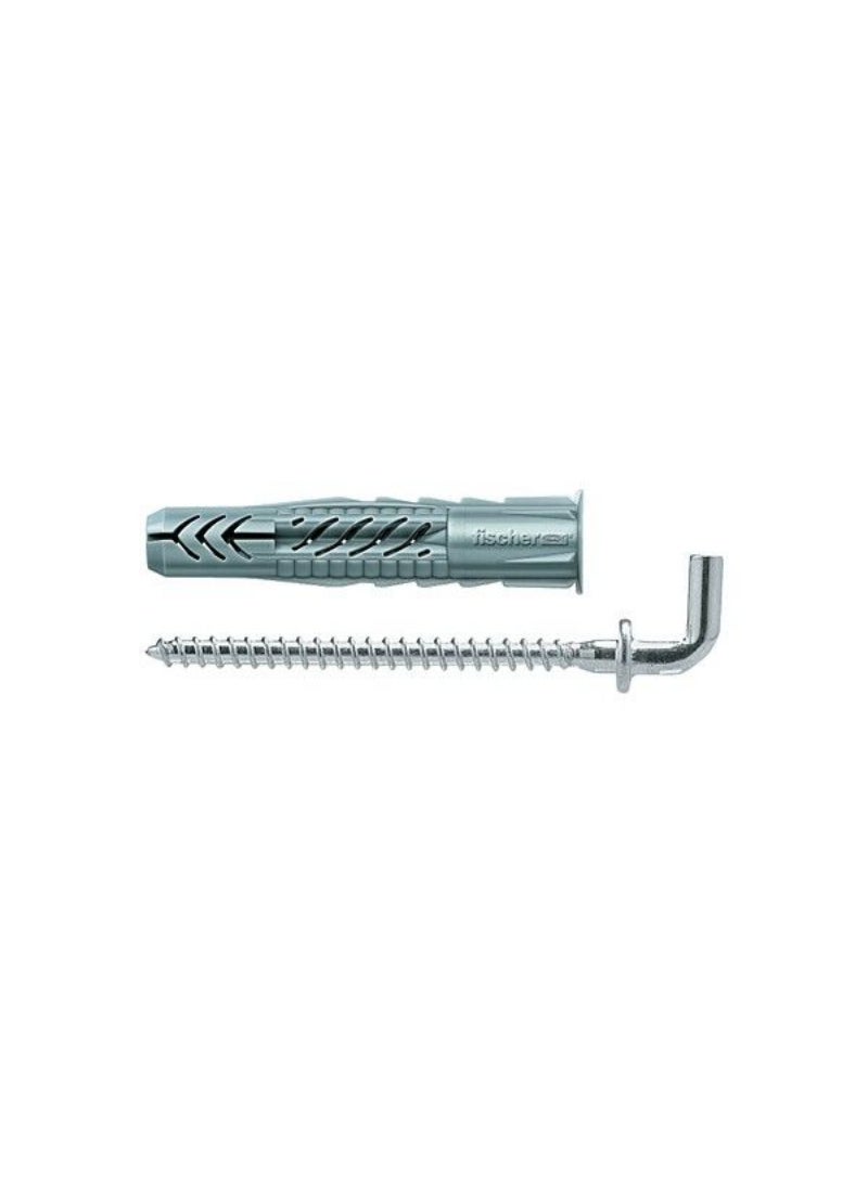 Fischer Fischer Nylon Universal Fixing Plug W/Angle Hook UX 10x60 WH B 2Pcs 94626/507959
