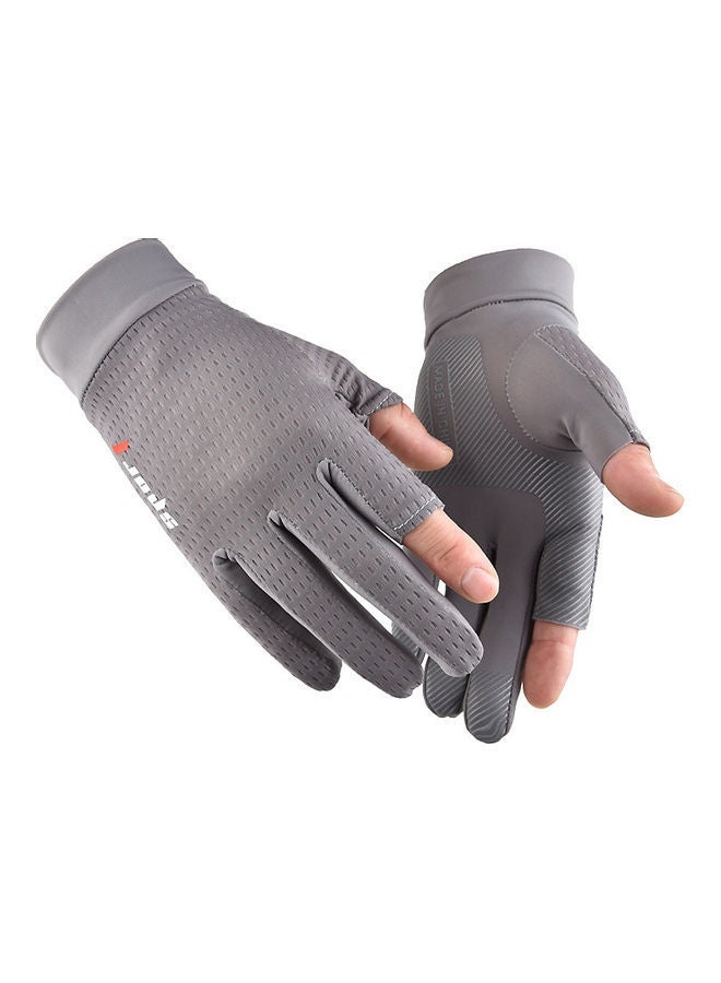 NIBEMINENT Ice Silk Non Slip Breathable Thin Anti-UV Protection Gloves - Image 1