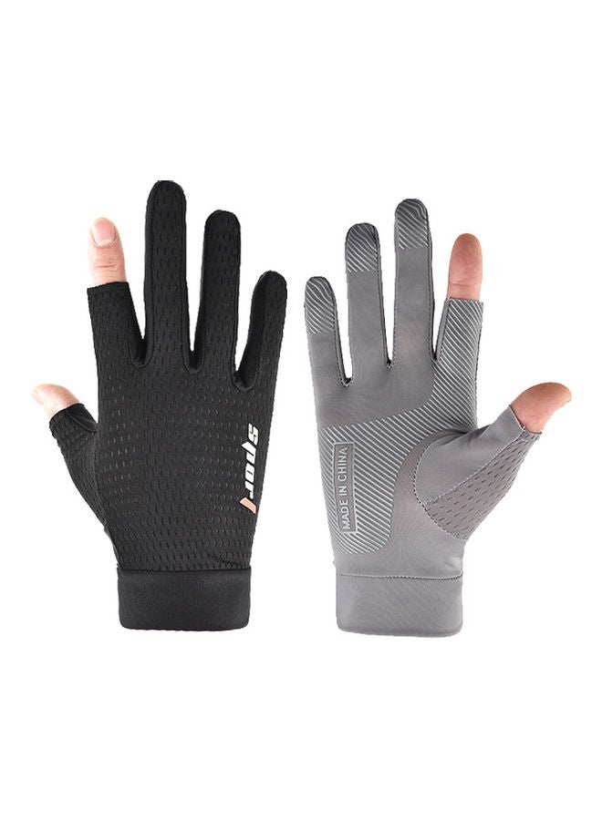 NIBEMINENT Ice Silk Non Slip Breathable Thin Anti-UV Protection Gloves - Image 3