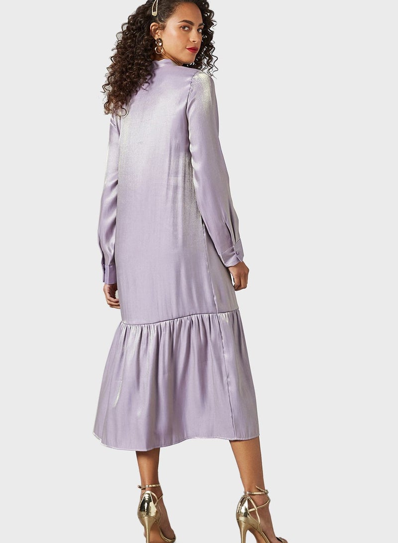 SIVVI for HANIYA Satin Pussy-Bow Dress - Image 2