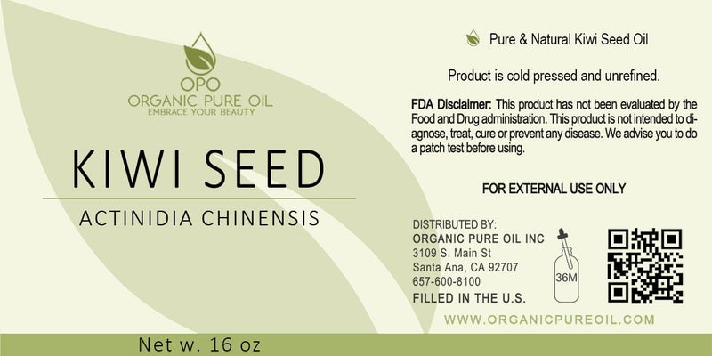 OPO Kiwi Seed Oil - 16 oz - Pure, All Natural, Cold Pressed, Unrefined, Kiwi Oil Perfect for Hair, Skin, Scalp, Body Care Moisturizer - Image 2