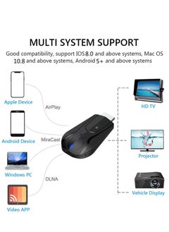 SYOSI جهاز استقبال عرض لاسلكي محمول 2.4 جيجا هرتز واي فاي 1080 بكسل HDMI متوافق مع الهاتف إلى جهاز عرض تلفزيون يدعم M-iracast Airplay DLNA  - Image 3