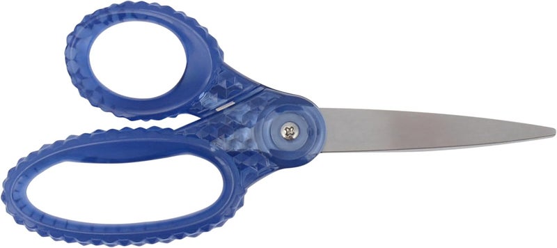Westcott GEM Crystal-Design 7-Inch Pointed Student Scissors for Ages 12+, Classroom Essential with Comfortable Grip, Ideal for Left or Right Hand, Back to School, School Supplies, Blue - Image 2
