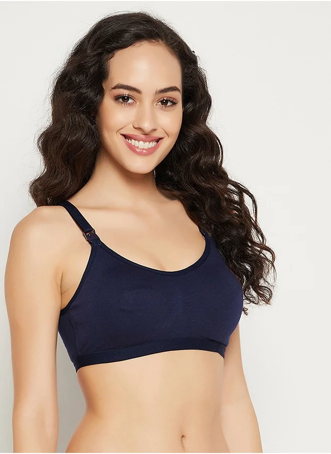 Clovia Clovia Pack of 2 Lightly Padded Non-Wired Full Figure Feeding Bra - Cotton Rich