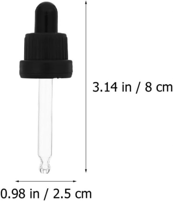 10 Sets Essential Oil Bottle Glass Droppers 15ml with Resistant Plastic Pressure Caps for Safety and Precise Liquid Dispensing - Image 2