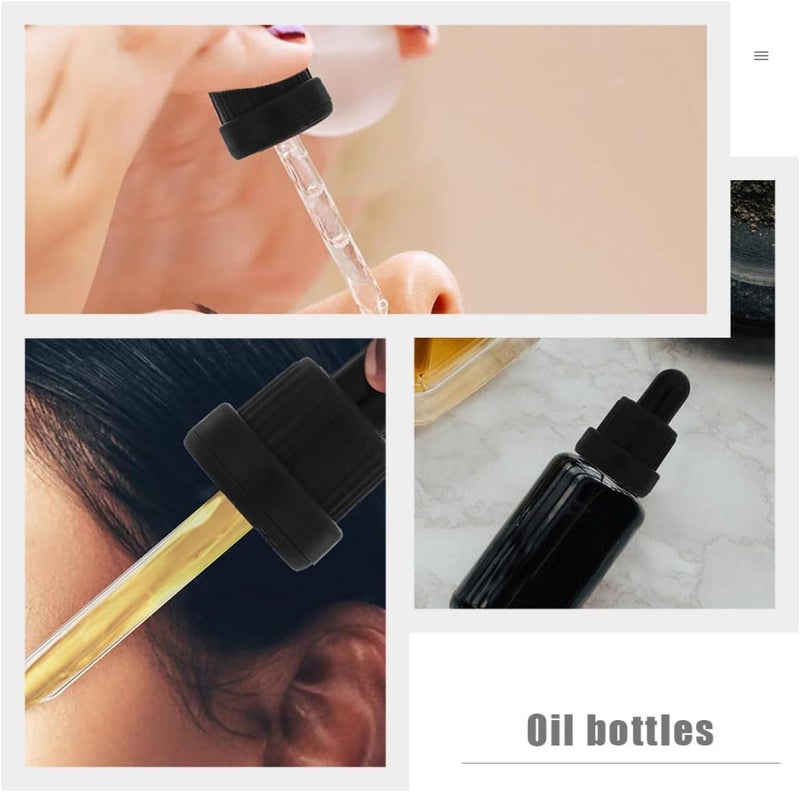 10 Sets Essential Oil Bottle Glass Droppers 15ml with Resistant Plastic Pressure Caps for Safety and Precise Liquid Dispensing - Image 4