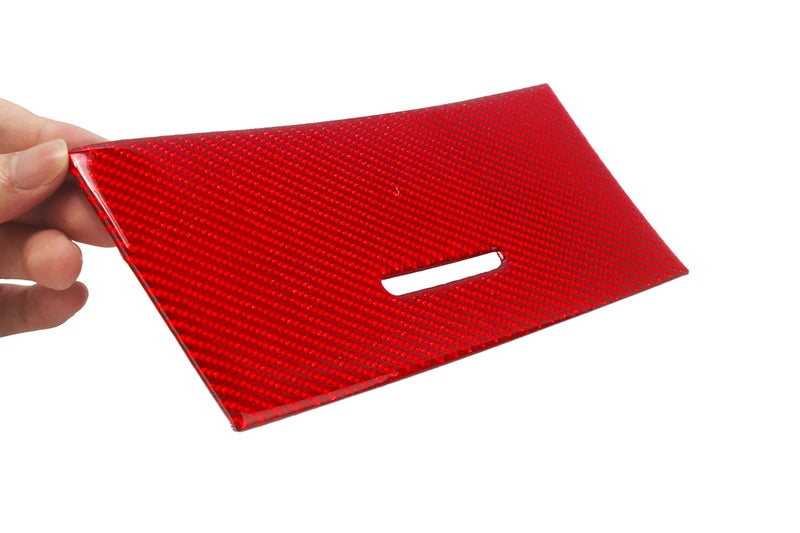 YOCTM Red Carbon Fiber Interior Accessories Gear Shift Panel Trim Cover Compatible with 2014 2015 Jeep Grand Cherokee, Car Gear Shift Control Anti-Scratch Panel Decorative Sticker - Image 5