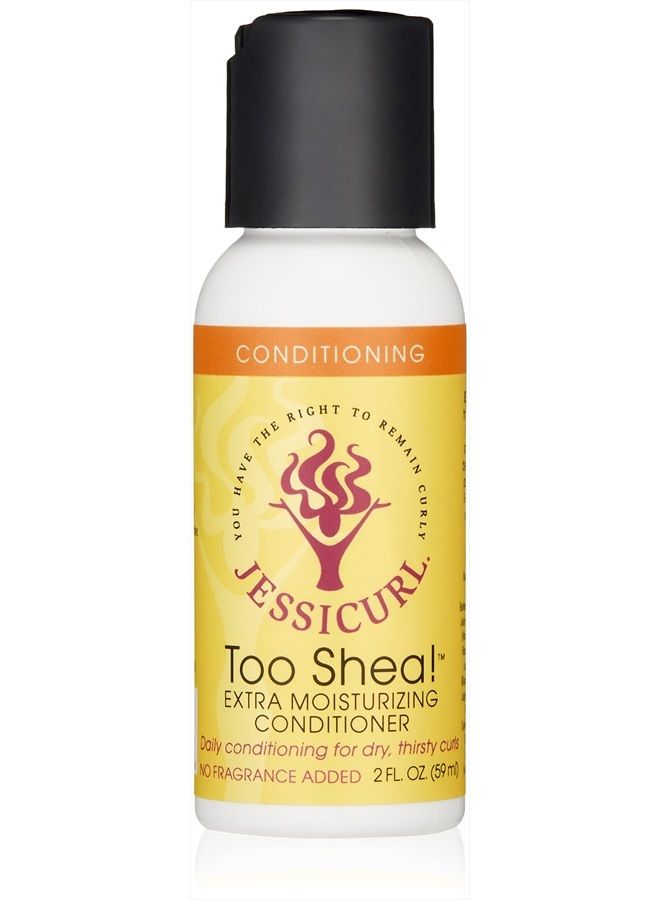 Jessicurl , Too Shea! Extra Moisturizing Conditioner for Curly Hair, No Fragrance Added, 2 Fl oz. Leave in Conditioner for Dry Hair, Anti Frizz Hair Products - Image 1