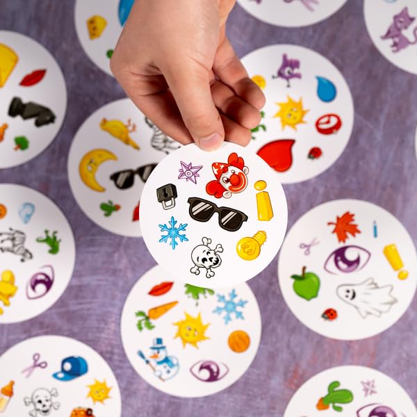 Asmodee Spot It! Classic Card Game (2024 Refresh) - Eco-Sleeve Edition, 5-in-1 Visual Perception Game for Quick Reflexes and Family Fun, Ages 6+, 2-8 Players, 10 Minute Playtime - Image 4