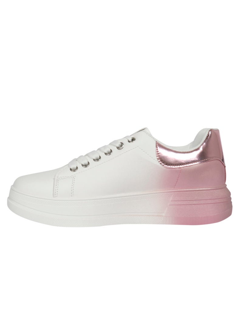Logos Women's casual shoes lace up White/Grey - Image 3