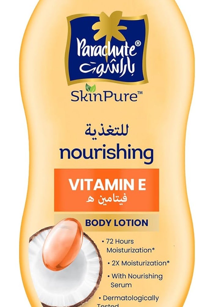 Parachute Skin Pure Nourishing Body Lotion with Vitamin E - 400ml - Image 1