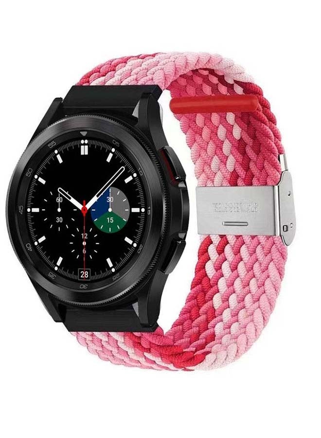 Perfii Adjustable Braided Band For Samsung Galaxy Watch4 Raspberry - Image 2