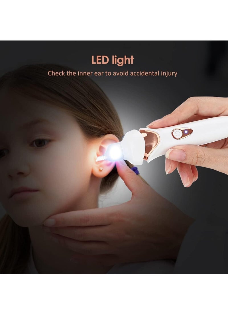 SYOSI Ear Wax Remover Vacuum Cleaner, Electric Earwax Removal Kit with LED Light, Portable Ear Cleaner, USB Charge Reusable Safe Electric Ear Suction for Adults Kids  - Image 4