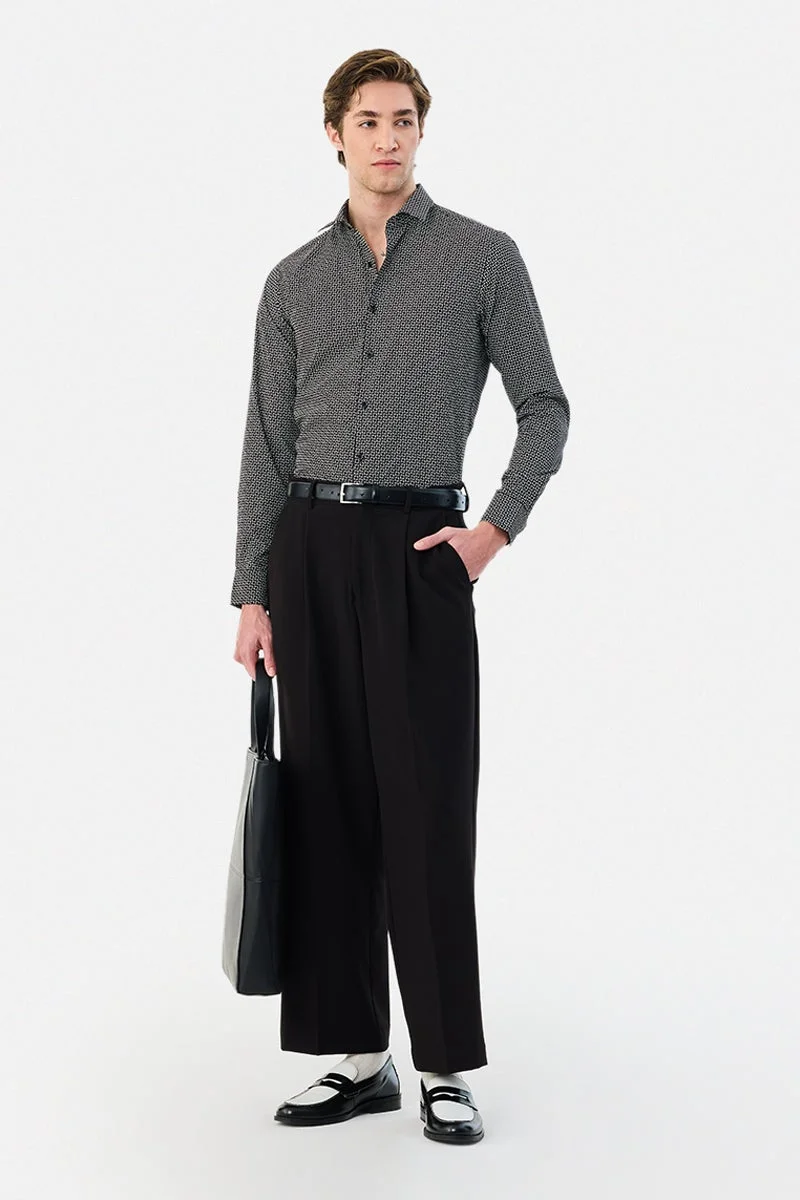 SNITCH Slim Fit Geometric Shirt