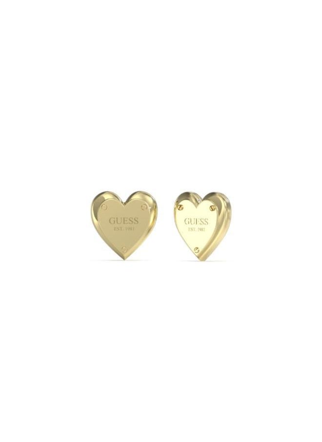 GUESS Heart Lock Stud Earrings 