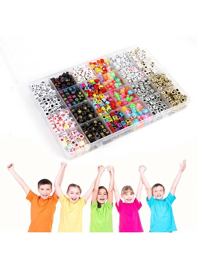 NIBEMINENT 1550 Alphabet Letter Beads Jewellery Making DIY Bracelet Craft Kit 21 x 14 2.5cm - Image 3