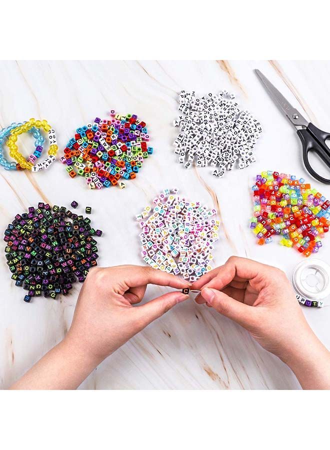NIBEMINENT 1550 Alphabet Letter Beads Jewellery Making DIY Bracelet Craft Kit 21 x 14 2.5cm - Image 4