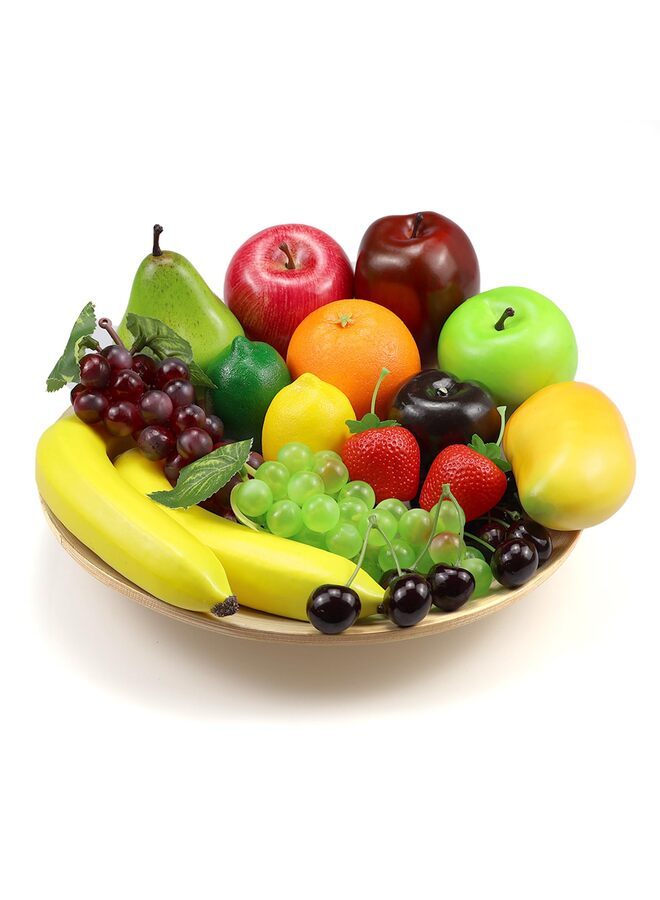 20PCS Artificial Fruit Set, Fake Fall Decor for Kitchen Centerpieces, Harvest Table Decorations, Photography Props, and DIY Wreaths - Image 1