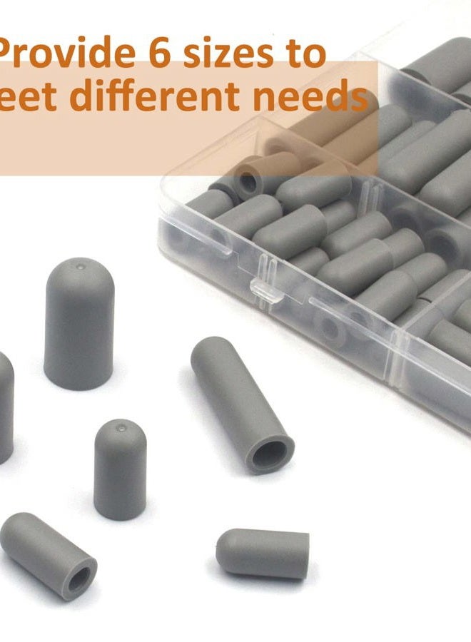 ISPINNER 80pcs Rubber Vacuum Cap, Vacuum Plugs Hose End Caps Assortment Kit for Carburetor, Manifold, Automotive 3/16" 5/32" 7/32" 1/4" 5/16" 3/8" (Gray) - Image 5