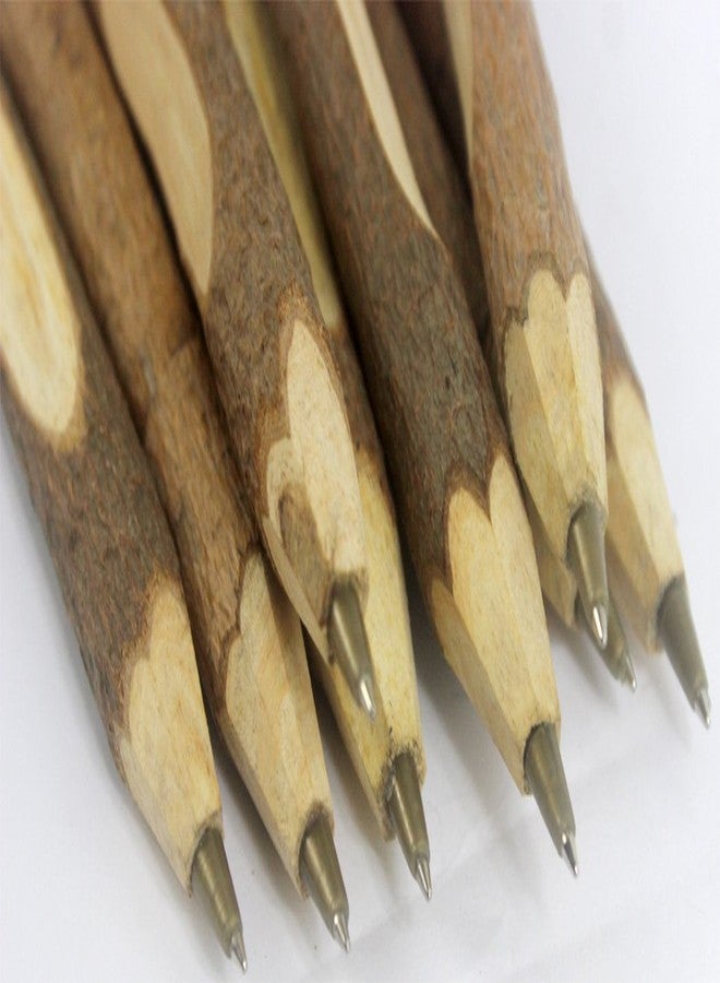 Gullor 10PCS Vintage Handmade Wooden Ballpoint Pen, School Supplies, Stationery Gift - Image 2