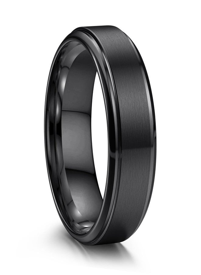 Jstyle Stainless Steel Wedding Rings for Men Women 8MM Mens Wedding Band Silver/Black/Gold Engagement Mens Rings, Matte Surface Polished Edge Men Ring Jewelry Comfort Fit 6-14, 10.5, Metal, No - Image 1