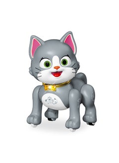 Generic Unicorn Smart Animal Dancing Remote Control Toy Rechargeable Simulation Children's Remote Control Toy Interactive Educational Plastic-Color:gray Kitten-Specifications:Display Box  - Image 1
