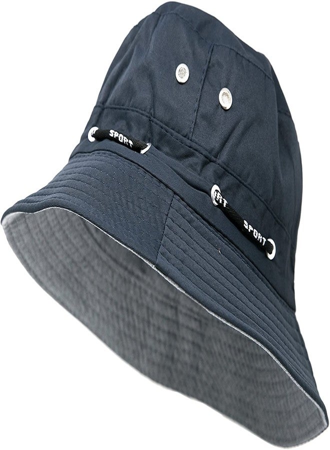 V3E Men's & Women's Summer Bucket Hat - Short Brim Cotton Boonie Hat for Hiking, Fishing, Outdoor Activities-(Red & Black)-(Pack of 02) - Image 3