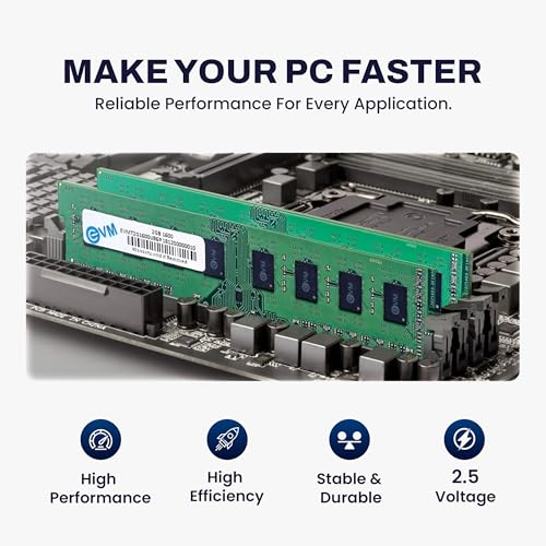 EVM 2GB DDR3 Desktop RAM 1600MHz Long-DIMM – 1.35V Low Voltage, 240-PIN Pin, Intel & AMD Compatible, High-Speed PC Memory Upgrade – 10 Year Warranty (EVMT2G1600U86P) - Image 5