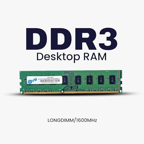 EVM 2GB DDR3 Desktop RAM 1600MHz Long-DIMM – 1.35V Low Voltage, 240-PIN Pin, Intel & AMD Compatible, High-Speed PC Memory Upgrade – 10 Year Warranty (EVMT2G1600U86P) - Image 2