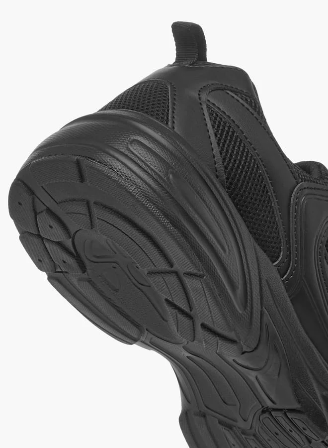شو اكسبرس Men's Mesh Panelled Sports Shoes with Lace-Up Closure