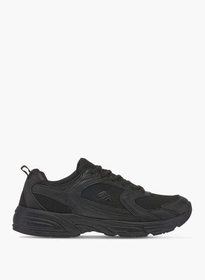 شو اكسبرس Men's Mesh Panelled Sports Shoes with Lace-Up Closure