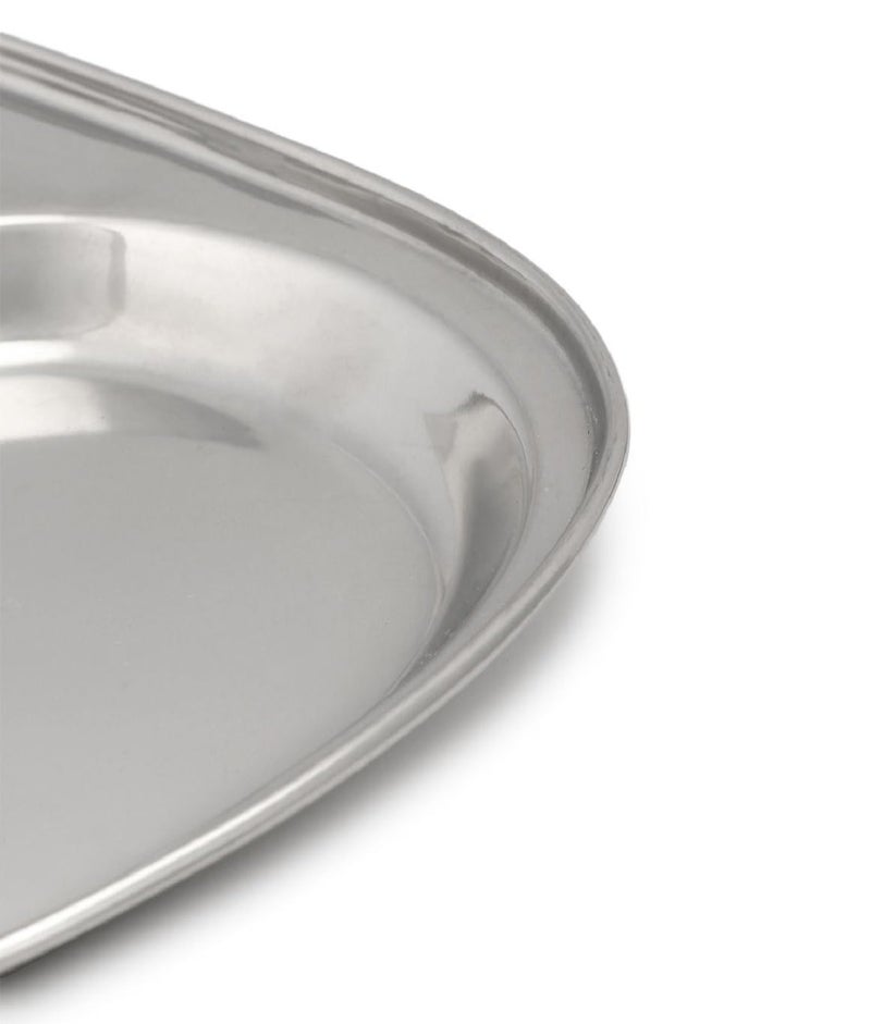 Dynore Stainless Steel 3 in 1 Three Compartment Nasta/Dinner Plate- Set of 6 Large - Image 5