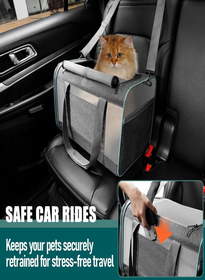 GAPZER Pet Carrier for Large Cats 20 lbs+ / Soft Sided Small Dog Travel Carriers Top Load/Collapsible Carrier Bag for Big Cat / 2 Kittens Sturdy Transport Carriers Long Trips/Medium Cats 15 pounds - Image 5