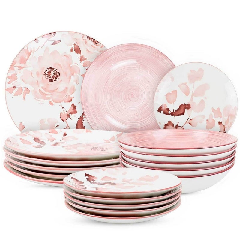 Tognana Madison Roselyn 18-Piece Tableware Set – Elegant Porcelain Dinnerware Set for 6 Persons, Plates, Bowls & Cups, Modern Design for Home & Dining - Image 3