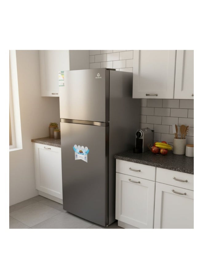 بروماتيك ثلاجة بروماتيك بابين سعة 14 قدم (396 لتر) لون سلفر موديل NNR-450L — تبريد وتجميد منفصل، استهلاك اقتصادي للطاقة، تصميم عصري للمطابخ والمكاتب - Image 3