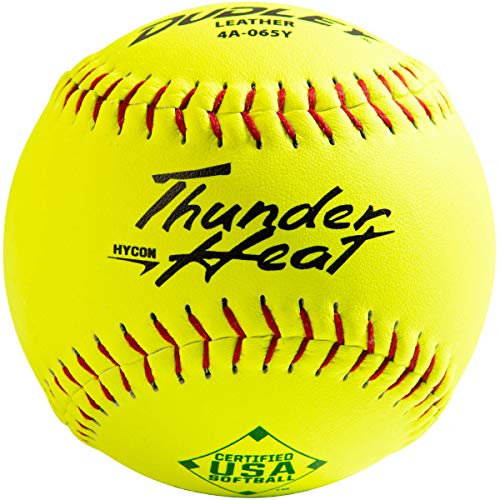 Dudley 12 USASB Thunder Hycon Leather Slowpitch Softball 12 Pack