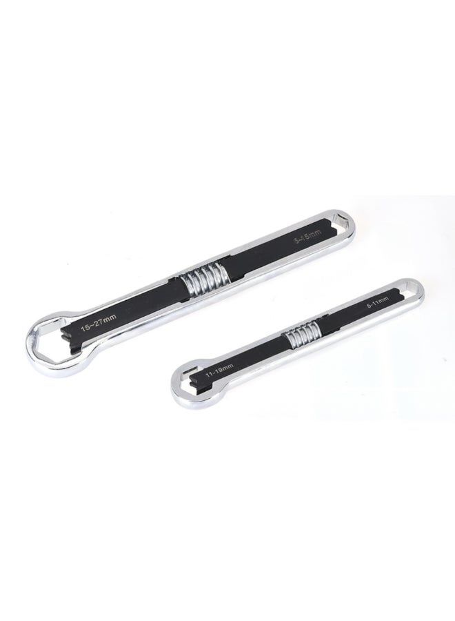 Tactix 2-Piece Metric/SAE Universal Wrench Set Silver and Black 2.5 x 30 x 11.5 cm 900302 - Image 3