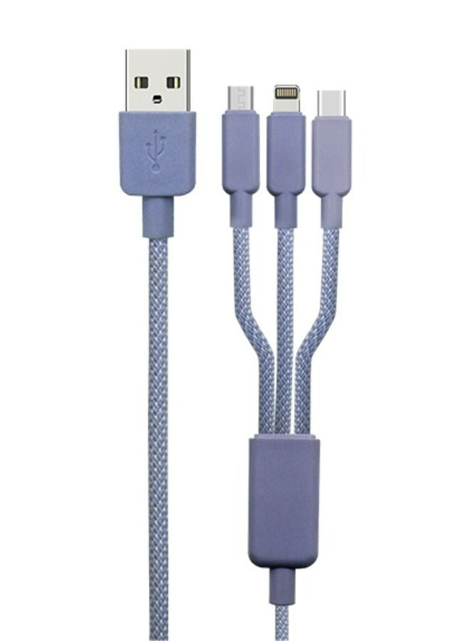 3-in-1 Cable - 2A Fast Charging, 1m | Multi-Port (Type-C / Lightning / Micro USB) - Image 3