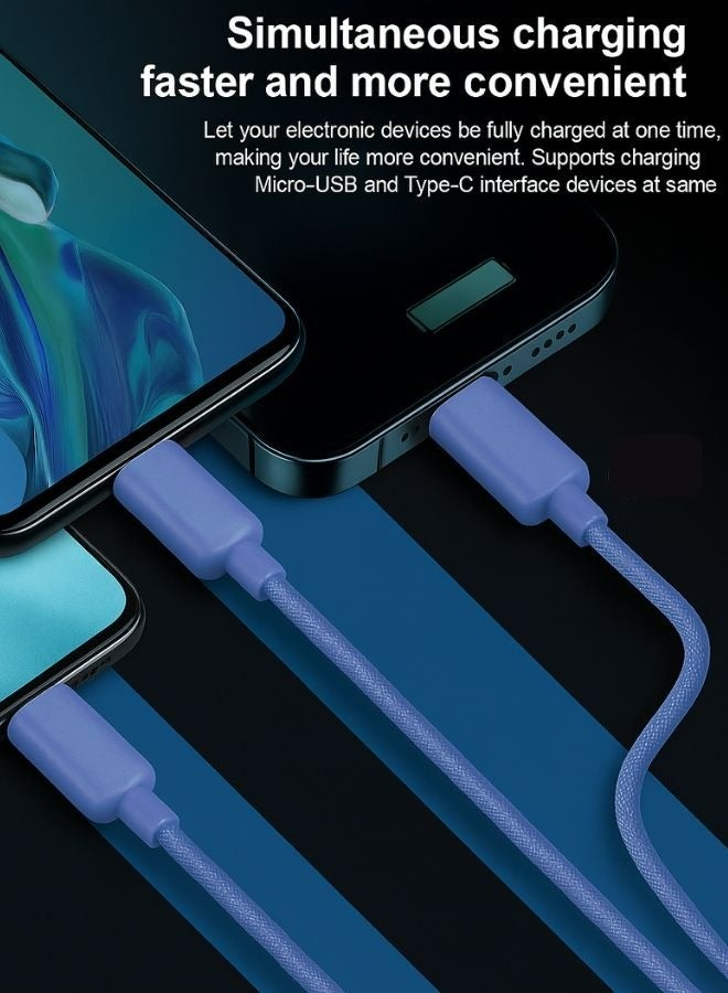 3-in-1 Cable - 2A Fast Charging, 1m | Multi-Port (Type-C / Lightning / Micro USB) - Image 2