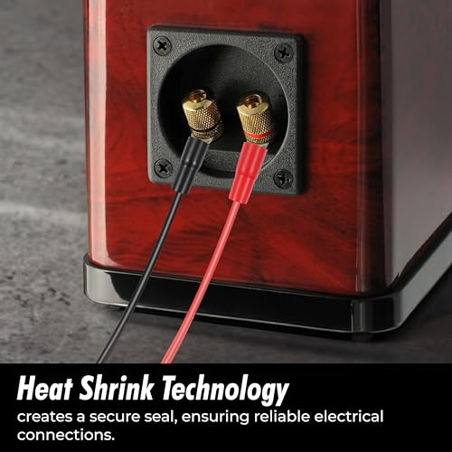 InstallGear 1/0 Gauge AWG Tinned Pure Copper Lugs Ring Terminals Connectors with Heat Shrink, 10-Pack - 1/0 Ring Terminal - Electrical Connectors, Heat Shrink Wire Connectors for 1/0 Gauge Wire - Image 4